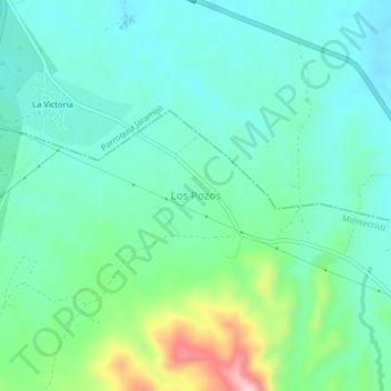 Mappa topografica Los Pozos, altitudine, rilievo