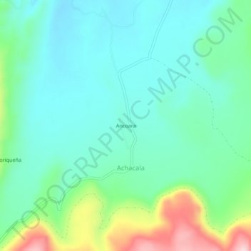 Mappa topografica Ancoara, altitudine, rilievo