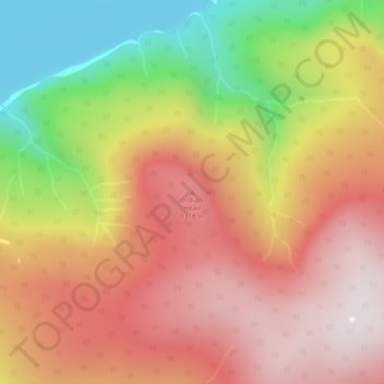 Mappa topografica Indian Head, altitudine, rilievo