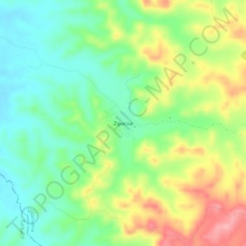 Mappa topografica Zipacoa, altitudine, rilievo