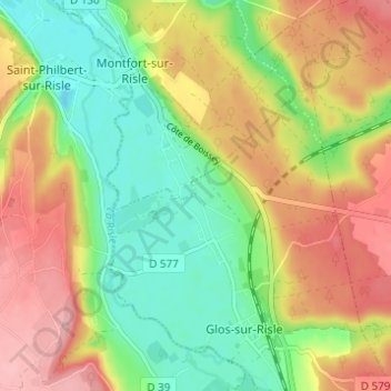 Mappa topografica Soquence, altitudine, rilievo