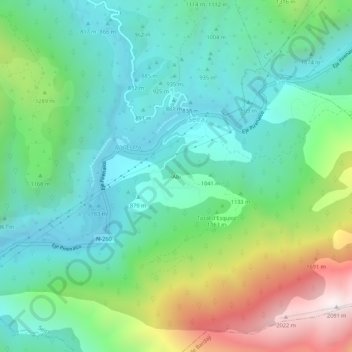 Mappa topografica Abi, altitudine, rilievo
