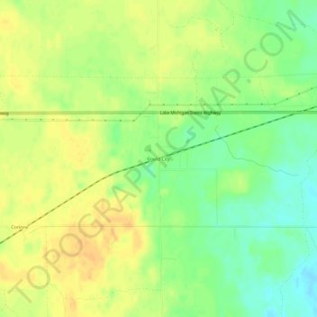 Mappa topografica Gould City, altitudine, rilievo
