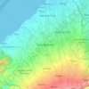 Mappa topografica Trece Martires, altitudine, rilievo