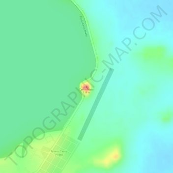 Mappa topografica Cerro Prieto, altitudine, rilievo