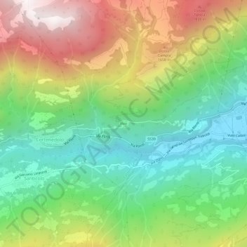 Mappa topografica Vico, altitudine, rilievo