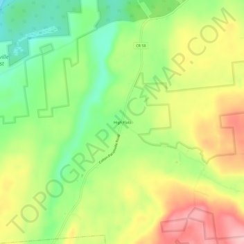 Mappa topografica High Flats, altitudine, rilievo