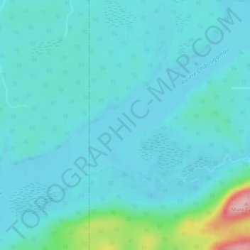 Mappa topografica Lac Gwillim, altitudine, rilievo