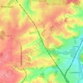 Mappa topografica Profondsart, altitudine, rilievo