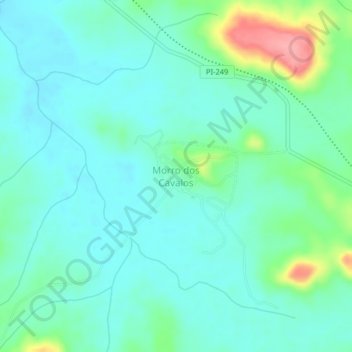 Mappa topografica Morro dos Cavalos, altitudine, rilievo
