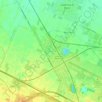 Mappa topografica Bargellino, altitudine, rilievo