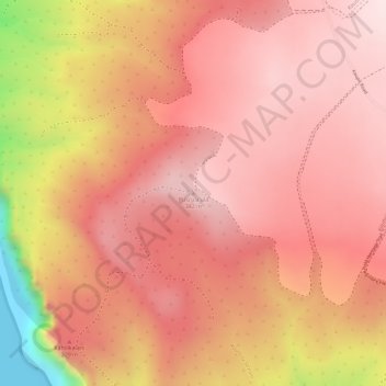 Mappa topografica Puʻuʻulaʻula, altitudine, rilievo