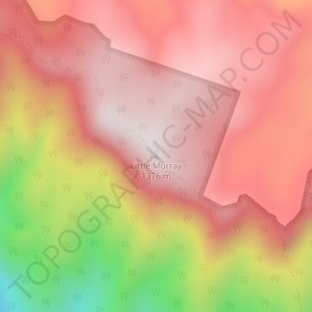 Mappa topografica Little Murray, altitudine, rilievo