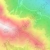 Mappa topografica Monte Coppe, altitudine, rilievo
