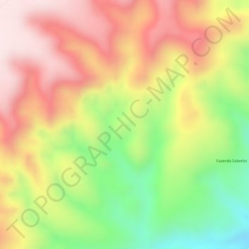 Mappa topografica Soberbo, altitudine, rilievo