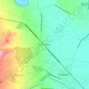 Mappa topografica Lower Lacson, altitudine, rilievo