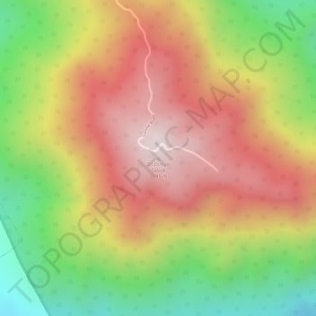 Mappa topografica Ol Donyo Sabuk, altitudine, rilievo