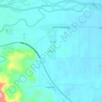 Mappa topografica Ibuelo, altitudine, rilievo