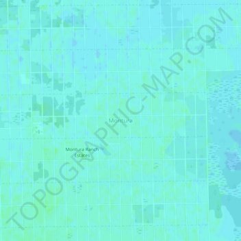 Mappa topografica Montura, altitudine, rilievo