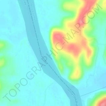 Mappa topografica Lady Finger Bluff, altitudine, rilievo