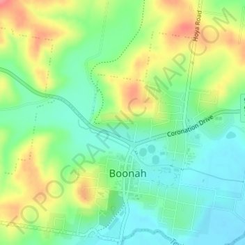 Mappa topografica Bicentenial Place, altitudine, rilievo
