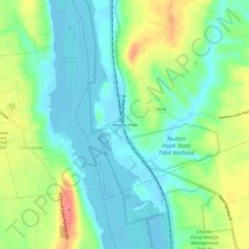 Mappa topografica Newton Hook, altitudine, rilievo