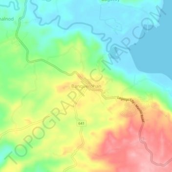 Mappa topografica Banquerohan, altitudine, rilievo