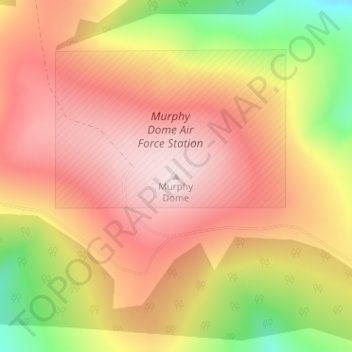 Mappa topografica Murphy Dome, altitudine, rilievo