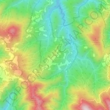Mappa topografica Pulica, altitudine, rilievo