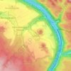 Mappa topografica Schöna, altitudine, rilievo