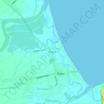 Mappa topografica Purok 3, altitudine, rilievo