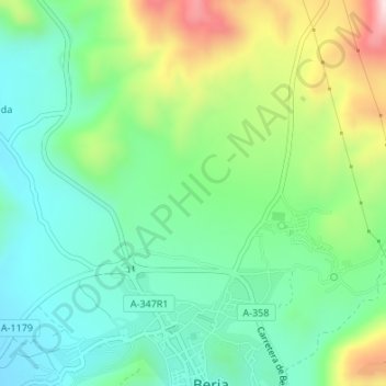 Mappa topografica Llano de Vilches, altitudine, rilievo