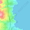 Mappa topografica Tufia, altitudine, rilievo