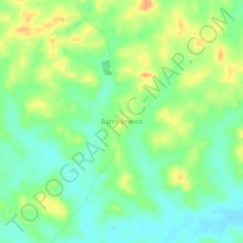 Mappa topografica Barro Branco, altitudine, rilievo