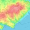 Mappa topografica Poulléder, altitudine, rilievo