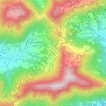 Mappa topografica Casale, altitudine, rilievo