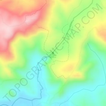 Mappa topografica Cachoeira da fonte, altitudine, rilievo