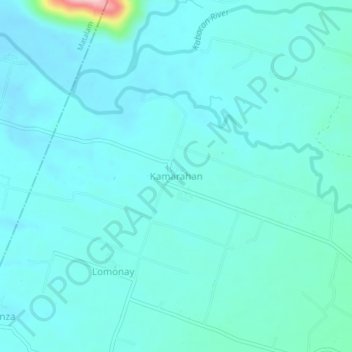 Mappa topografica Kamarahan, altitudine, rilievo
