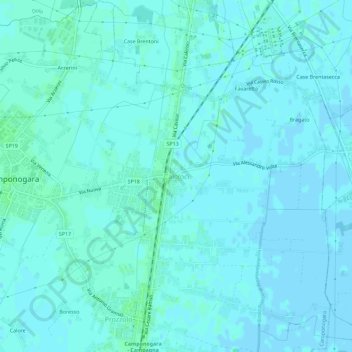 Mappa topografica Calcroci, altitudine, rilievo