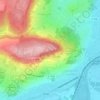 Mappa topografica Mont Saint-Quentin, altitudine, rilievo