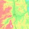Mappa topografica Vegachí, altitudine, rilievo