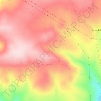 Mappa topografica O Lombo dos Arados, altitudine, rilievo