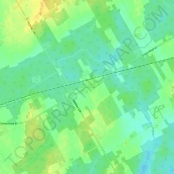 Mappa topografica Monkland, altitudine, rilievo
