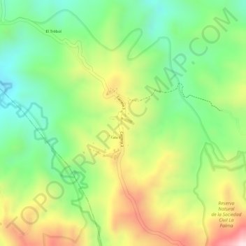 Mappa topografica POBLAZON, altitudine, rilievo