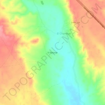 Mappa topografica El Palomar, altitudine, rilievo