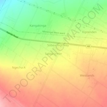 Mappa topografica Sobea Inner, altitudine, rilievo
