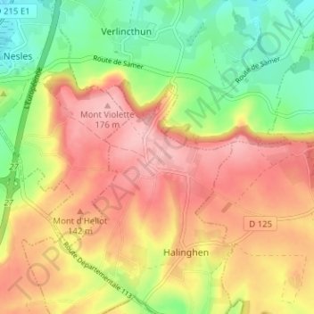 Mappa topografica Le Haut Pichot, altitudine, rilievo