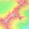 Mappa topografica Tête de la Gandolière, altitudine, rilievo