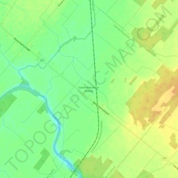 Mappa topografica Sainte-Perpétue-Station, altitudine, rilievo