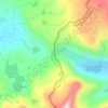 Mappa topografica Piute Pass, altitudine, rilievo